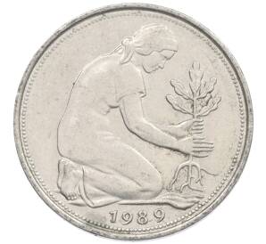 50 пфеннигов 1989 года F Западная Германия (ФРГ) — Фото №1