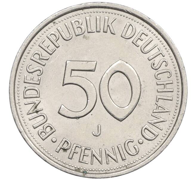 Монета 50 пфеннигов 1989 года J Западная Германия (ФРГ) (Артикул: K10-6780) — Фото №2