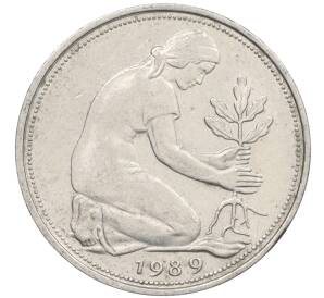50 пфеннигов 1989 года F Западная Германия (ФРГ) — Фото №1