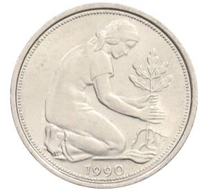 50 пфеннигов 1990 года A Западная Германия (ФРГ) — Фото №1