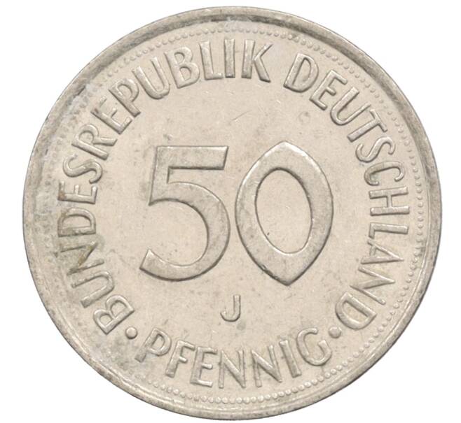 Монета 50 пфеннигов 1990 года J Западная Германия (ФРГ) (Артикул: K10-6789) — Фото №2