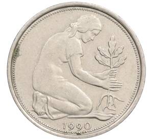 50 пфеннигов 1990 года J Западная Германия (ФРГ) — Фото №1