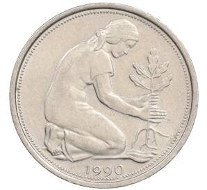 50 пфеннигов 1990 года A Западная Германия (ФРГ) — Фото №1