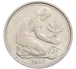 50 пфеннигов 1990 года A Западная Германия (ФРГ) — Фото №1