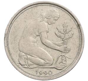 50 пфеннигов 1990 года F Западная Германия (ФРГ) — Фото №1