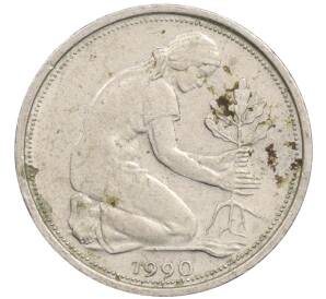 50 пфеннигов 1990 года A Западная Германия (ФРГ) — Фото №1