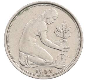 50 пфеннигов 1981 года J Западная Германия (ФРГ) — Фото №1