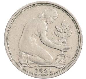 50 пфеннигов 1981 года D Западная Германия (ФРГ) — Фото №1