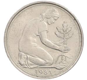 50 пфеннигов 1981 года F Западная Германия (ФРГ) — Фото №1