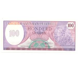 100 гульденов 1985 года Суринам — Фото №1