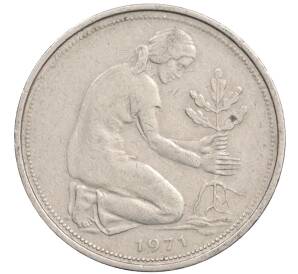 50 пфеннигов 1971 года D Западная Германия (ФРГ) — Фото №1