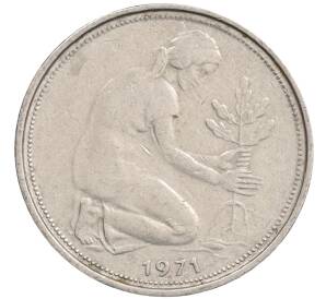 50 пфеннигов 1971 года F Западная Германия (ФРГ) — Фото №1