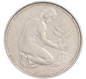 50 пфеннигов 1971 года G Западная Германия (ФРГ) — Фото №1