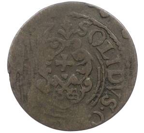 1 солид 1621-1634 года Шведская оккупация Риги — Густав II Адольф — Фото №1