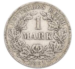 1 марка 1881 года F Германия — Фото №1