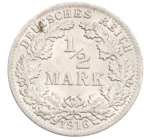 1/2 марки 1916 года A Германия — Фото №1