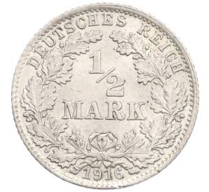 1/2 марки 1916 года D Германия — Фото №1
