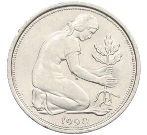 50 пфеннигов 1990 года G Западная Германия (ФРГ) — Фото №1