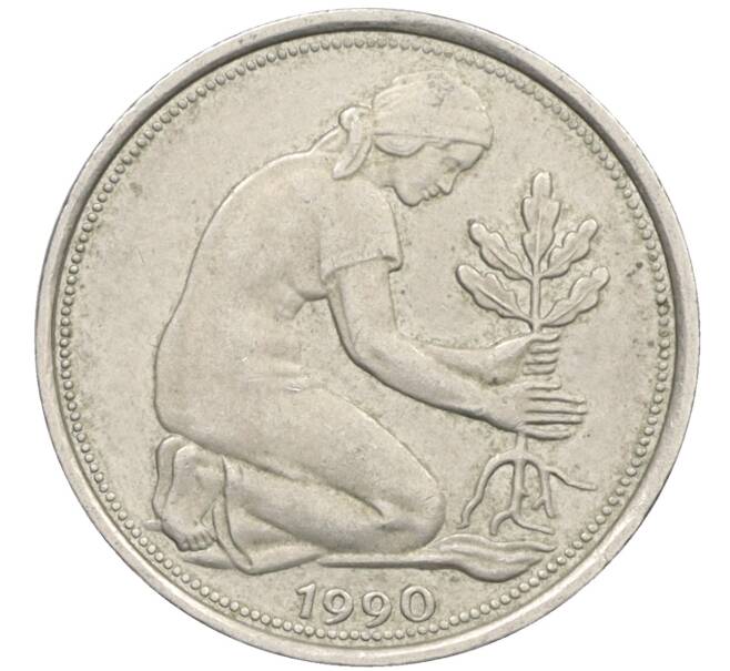 Монета 50 пфеннигов 1990 года J Западная Германия (ФРГ) (Артикул: K10-6990) — Фото №1