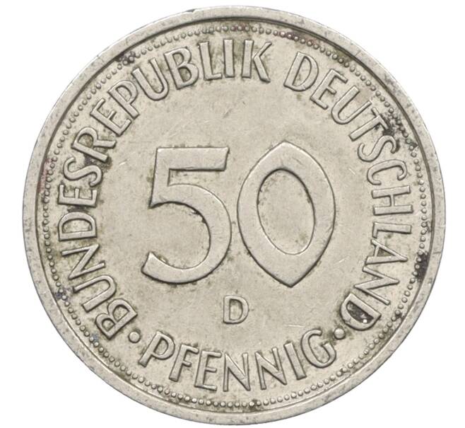 Монета 50 пфеннигов 1990 года D Западная Германия (ФРГ) (Артикул: K10-6991) — Фото №2