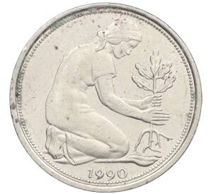 50 пфеннигов 1990 года F Западная Германия (ФРГ) — Фото №1