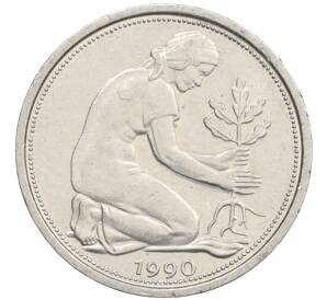 50 пфеннигов 1990 года A Западная Германия (ФРГ) — Фото №1