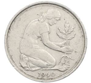 50 пфеннигов 1990 года A Западная Германия (ФРГ) — Фото №1