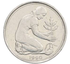 50 пфеннигов 1990 года A Западная Германия (ФРГ) — Фото №1