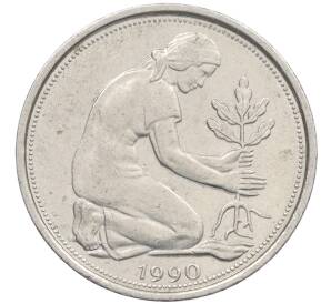 50 пфеннигов 1990 года A Западная Германия (ФРГ) — Фото №1