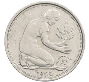 50 пфеннигов 1990 года A Западная Германия (ФРГ) — Фото №1