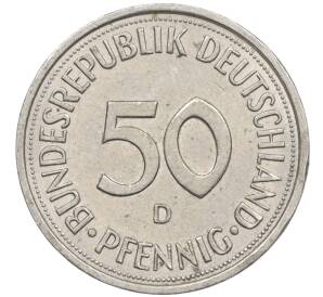 50 пфеннигов 1990 года D Западная Германия (ФРГ) — Фото №2