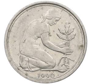 50 пфеннигов 1990 года F Западная Германия (ФРГ) — Фото №1