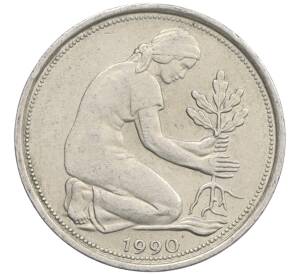 50 пфеннигов 1990 года F Западная Германия (ФРГ) — Фото №1