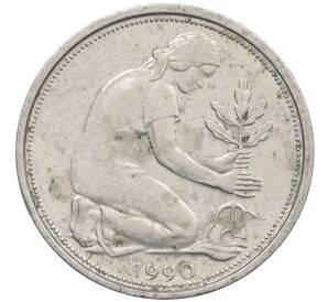 50 пфеннигов 1990 года A Западная Германия (ФРГ) — Фото №1