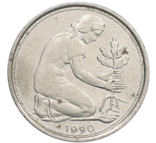 Монета 50 пфеннигов 1990 года J Западная Германия (ФРГ) (Артикул: K10-7022) — Фото №1