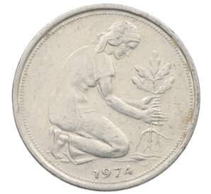 50 пфеннигов 1974 года G Западная Германия (ФРГ) — Фото №1