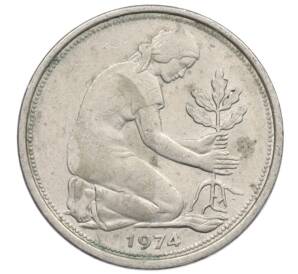 50 пфеннигов 1974 года F Западная Германия (ФРГ) — Фото №1