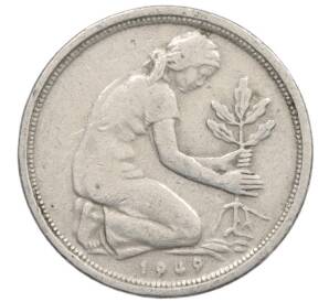 50 пфеннигов 1949 года G Западная Германия (ФРГ) — Фото №1