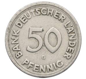 50 пфеннигов 1949 года G Западная Германия (ФРГ) — Фото №2