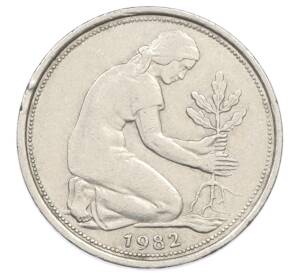 50 пфеннигов 1982 года J Западная Германия (ФРГ) — Фото №1