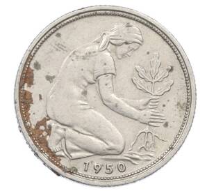 50 пфеннигов 1950 года D Западная Германия (ФРГ) — Фото №1