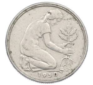 50 пфеннигов 1950 года J Западная Германия (ФРГ) — Фото №1