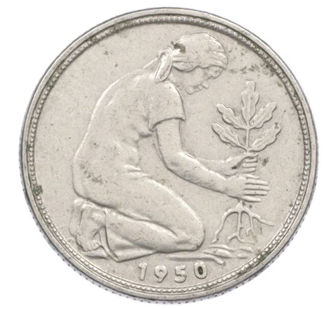 Монета 50 пфеннигов 1950 года J Западная Германия (ФРГ) (Артикул: K10-6845) — Фото №1