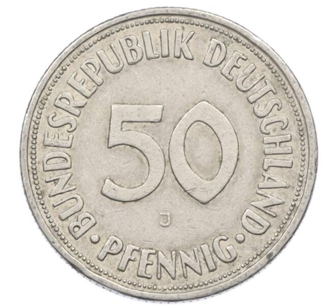Монета 50 пфеннигов 1950 года J Западная Германия (ФРГ) (Артикул: K10-6846) — Фото №2