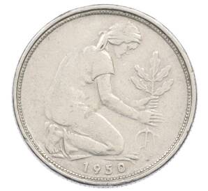 50 пфеннигов 1950 года G Западная Германия (ФРГ) — Фото №1