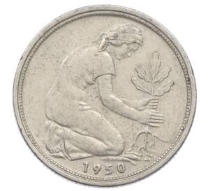 50 пфеннигов 1950 года D Западная Германия (ФРГ) — Фото №1