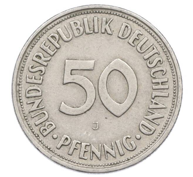 Монета 50 пфеннигов 1950 года J Западная Германия (ФРГ) (Артикул: K10-6855) — Фото №2