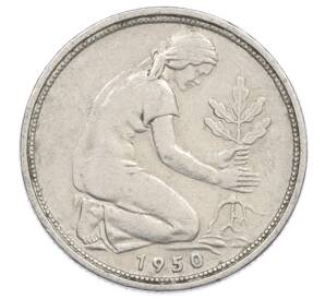 50 пфеннигов 1950 года D Западная Германия (ФРГ) — Фото №1