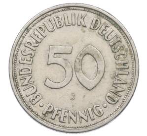 50 пфеннигов 1950 года J Западная Германия (ФРГ) — Фото №2