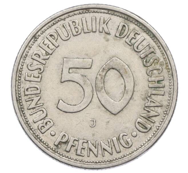 Монета 50 пфеннигов 1950 года J Западная Германия (ФРГ) (Артикул: K10-6858) — Фото №2